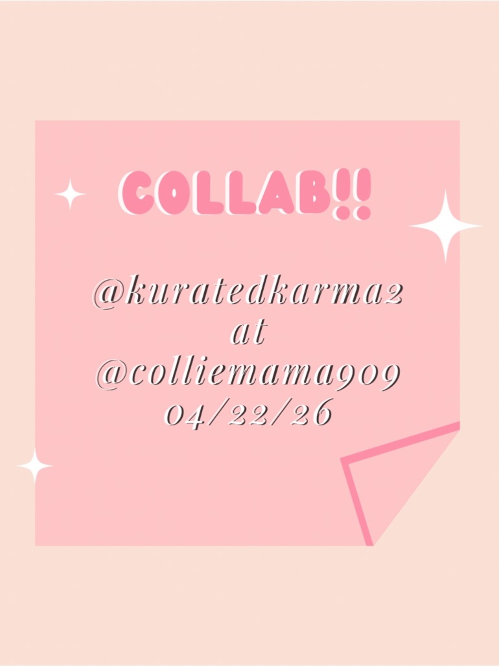 🚨POSTPONED 🚨04/22/26 Collab!!